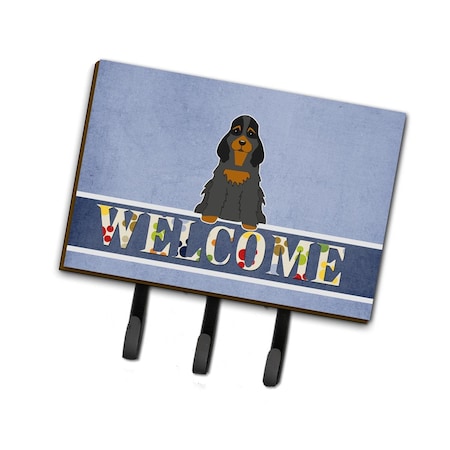 Carolines Treasures Cocker Spaniel Black Tan Welcome Leash or Key Holder BB5674TH68